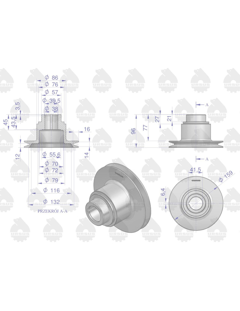 Koło pasowe 31143733
wału korbowego
