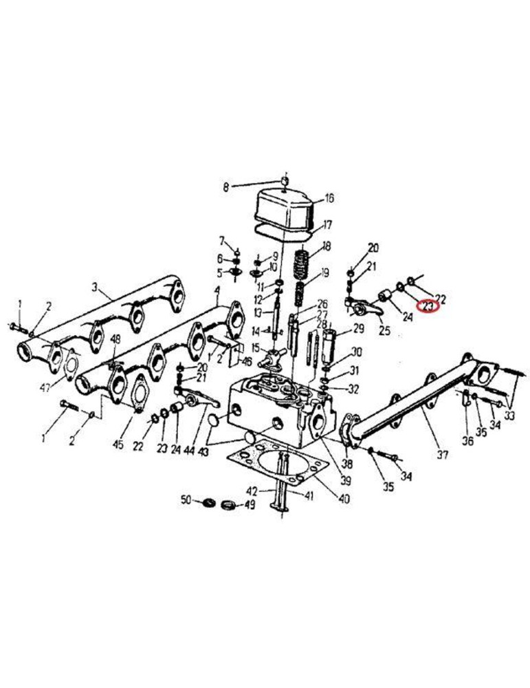 Podkładka 50505180
wspornika dżwigienek zaworowych falowana
