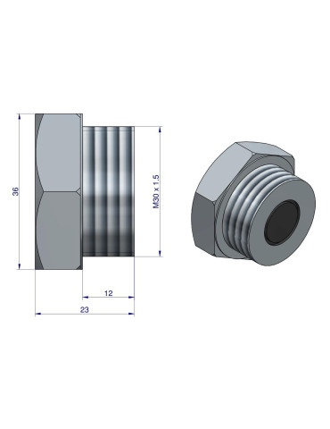 KOREK 30X1,5  MISY
 46418230
M30X1,5 miski olejowej
 2