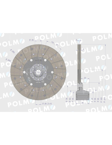 Tarcza 5040250350
 sprzęgła Bizon
 4460000 5040250200 2