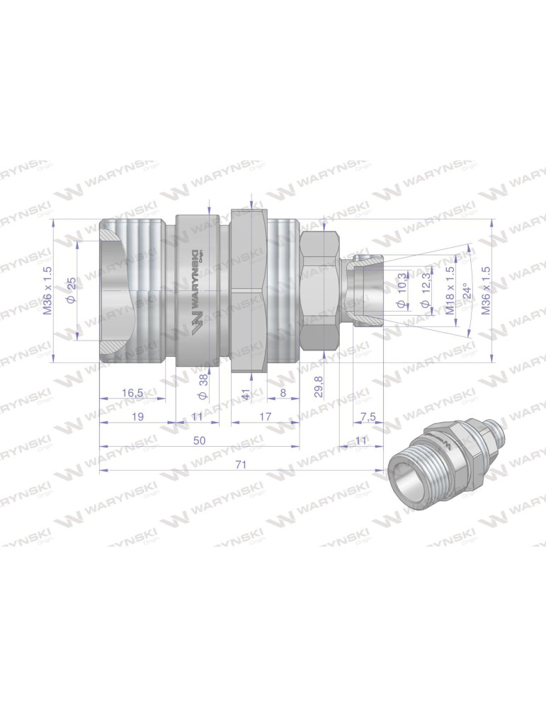 ZAWÓR GNIAZDO M18X1,5 SKRĘCANE
50490020 
WRSM18GN
