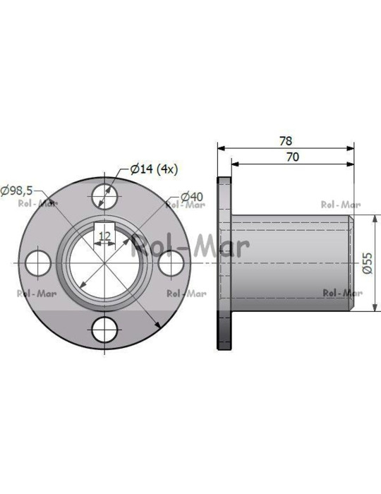 Tuleja 5058050510
wału górnego przenoś.poch.na wpust
506005019