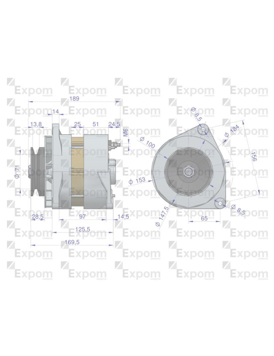 ALTERNATOR A120E SW400 EXPOM
EX-257000EX

504099905  A120E
SW-400

A120E  
366000  
AR 300350
120e

6203
6304
