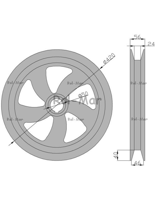 Koło 5040250230
sprzęgła pasowe
