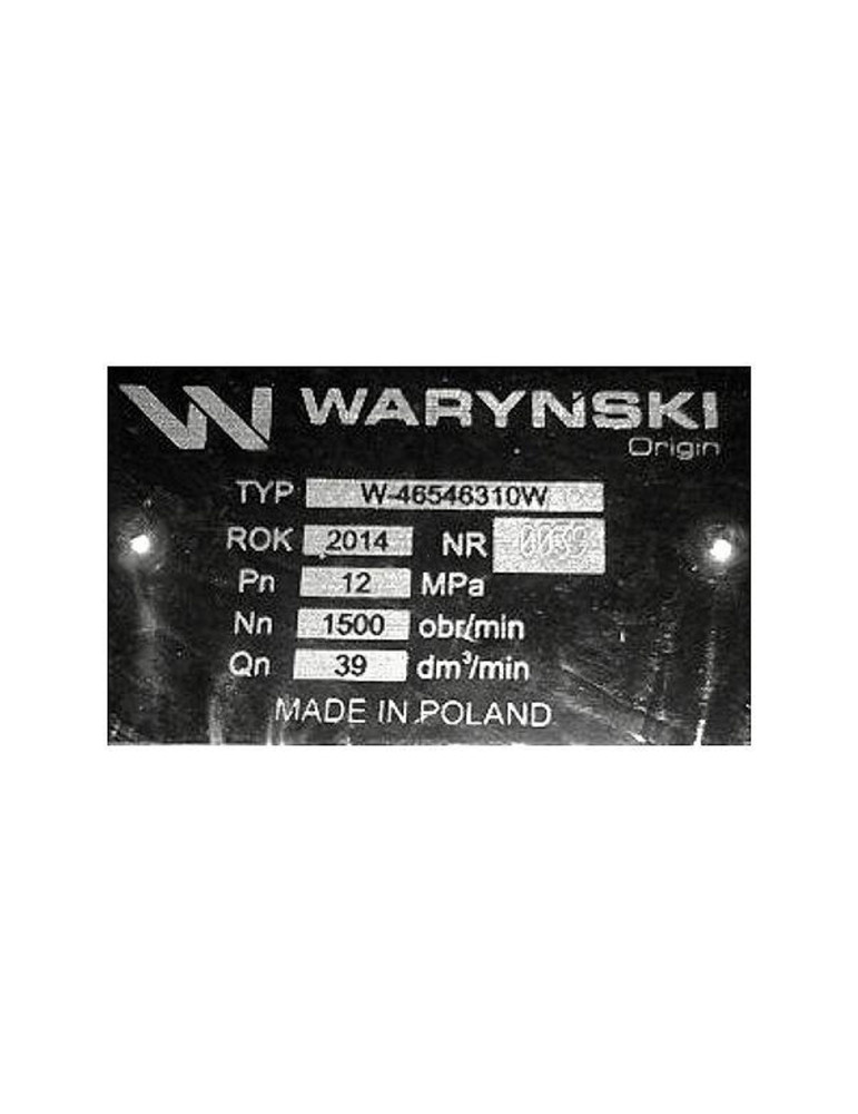 POMPA HYDR WAR 39L/MIN
W-46546310W
C-360
Waryński
46446001
46546310
69114610
69114610 46546310 954631 67114610
zetor 7011
