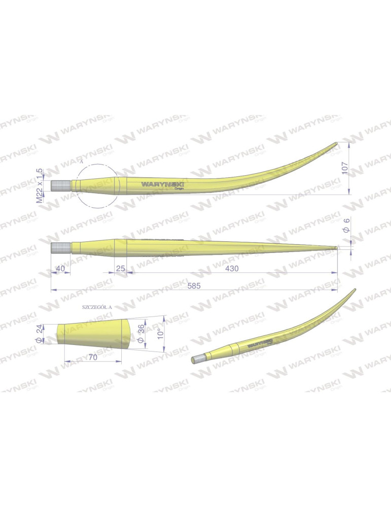 ZĄB ŁADOWACZA TUR 600MM ŁUKOWY
Ząb ładowacza wygięty zamykający L- 600 mm chwytak (krokodyl) zastosowanie 5193-FT88...