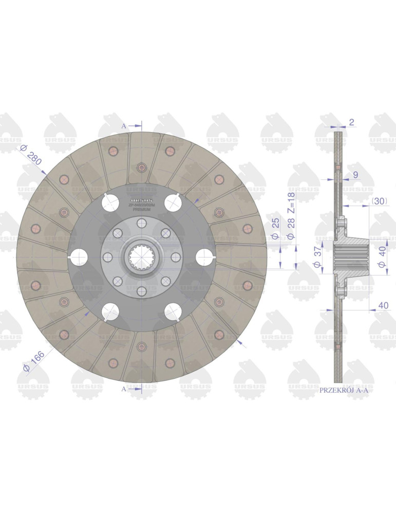 TARCZA SPRZEGŁA I ST 3P URSUS 8-NIT
Tarcza sprzęgła napędu ciągnika I stopnia C-360-3P PREMIUM ORYGINAŁ URSUS
46911...
