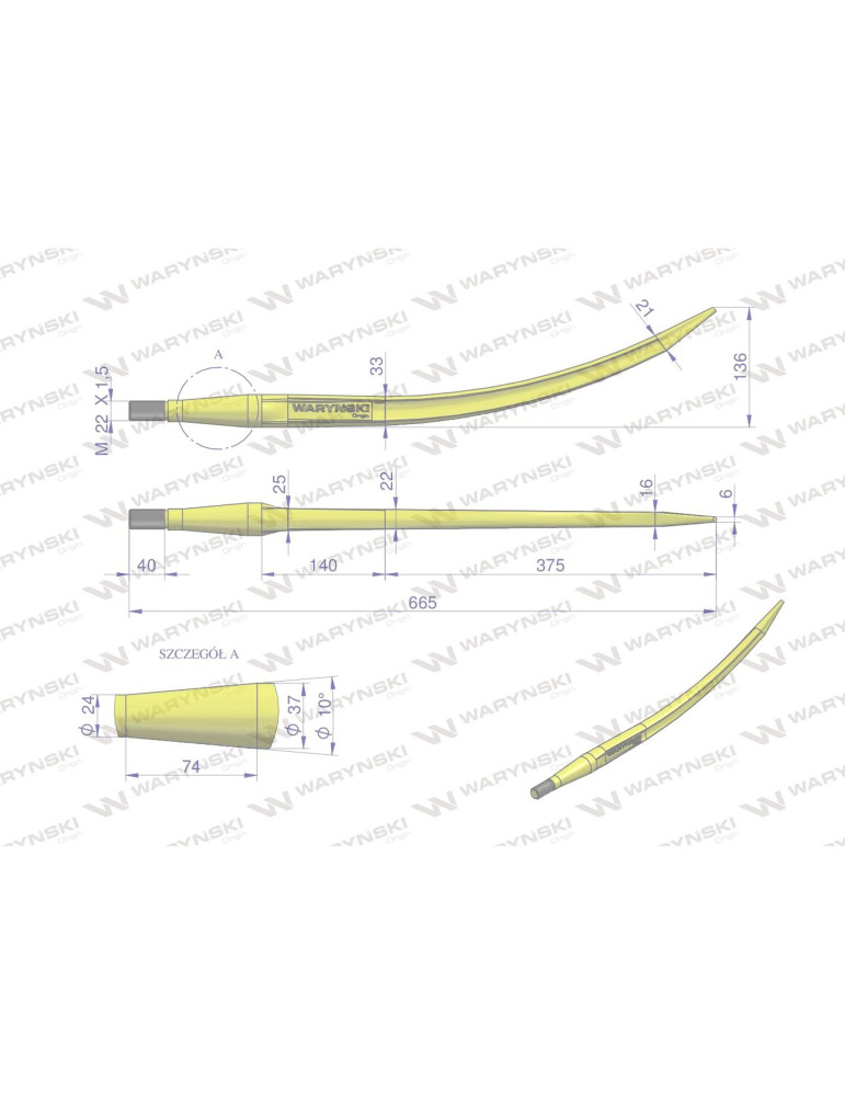 ZĄB ŁADOWACZA TUR 680MM ŁUKOWY
Indeks W9132-680K

Ząb ładowacza wygięty zamykający L- 680 mm chwytak (krokodyl) za...