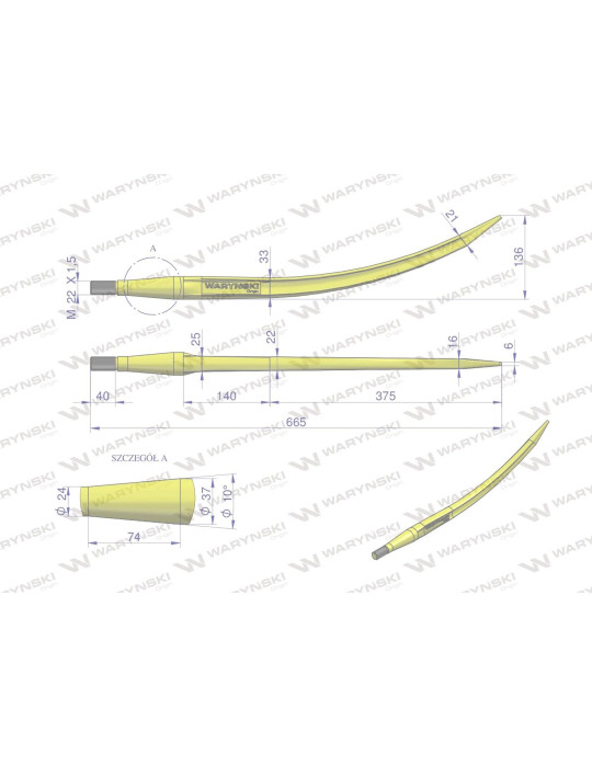 ZĄB ŁADOWACZA TUR 680MM ŁUKOWY
Indeks W9132-680K

Ząb ładowacza wygięty zamykający L- 680 mm chwytak (krokodyl) za...