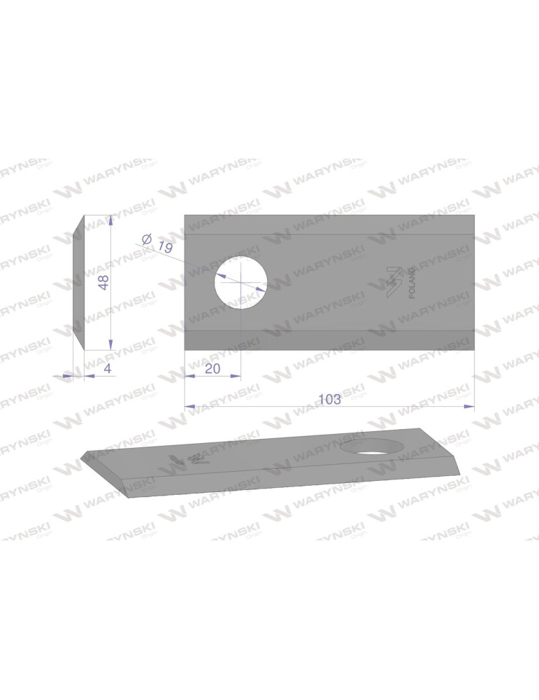 NÓŻ 103X48X4 OTWÓR 19MM FELA
Nóż, nożyk kosiarka 103X48X4mm otwór 19 zastosowanie 122331 Fella WARYŃSKI ( sprzedawan...