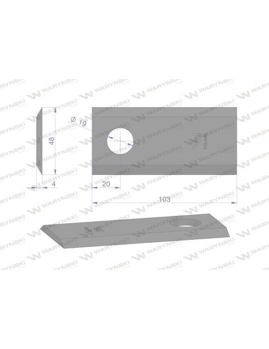 NÓŻ 103X48X4 OTWÓR 19MM FELA
Nóż, nożyk kosiarka 103X48X4mm otwór 19 zastosowanie 122331 Fella WARYŃSKI ( sprzedawan...