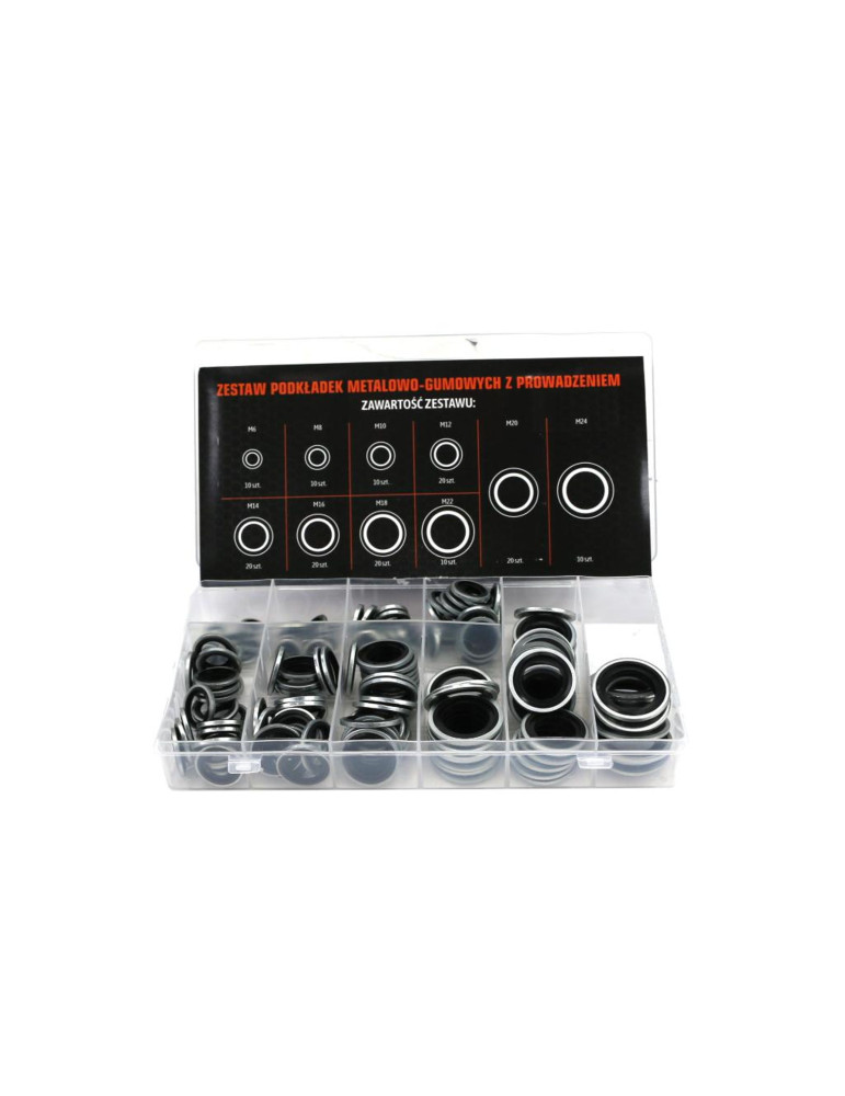 ZESTAW PODKŁADEK MET-GUM 150 SZT.
Indeks T-ZES-PMG-M
Zestaw podkładek metalowo-gumowych z prowadzeniem 150 szt TEGE...