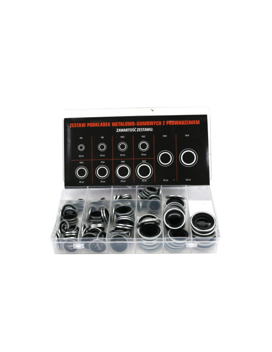 ZESTAW PODKŁADEK MET-GUM 150 SZT.
Indeks T-ZES-PMG-M
Zestaw podkładek metalowo-gumowych z prowadzeniem 150 szt TEGE...