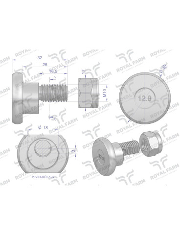 ŚRUBA NOŻYKA Z NAKRĘTKĄ M10X32 FI18
RF-90081160

mimośrodowo
Śruba nożyka kpl. M10x32 zastosowanie Deutz Fahr. Vi... 2