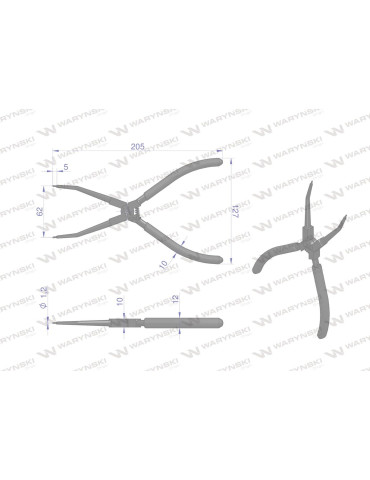 SZCZYPCE OSADCZE 8" WEWN. WMP142
WMP142
Specjalistyczne szczypce z długimi szczękami do pierścieni osadczych 8" wew... 2
