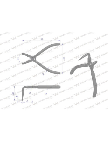 SZCZYPCE OSADCZE 8" WEWN. WMP144
WMP144
Specjalistyczne szczypce z długimi szczękami do pierścieni osadczych 8" wew... 2