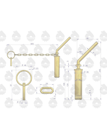 SWORZEŃ FI30MM ZACZEPU TRANSP
C-360 zaczep rolniczy, zaczp przedni
C-330 MF255 C385 Zaczep przedni i tylny
 423701... 2