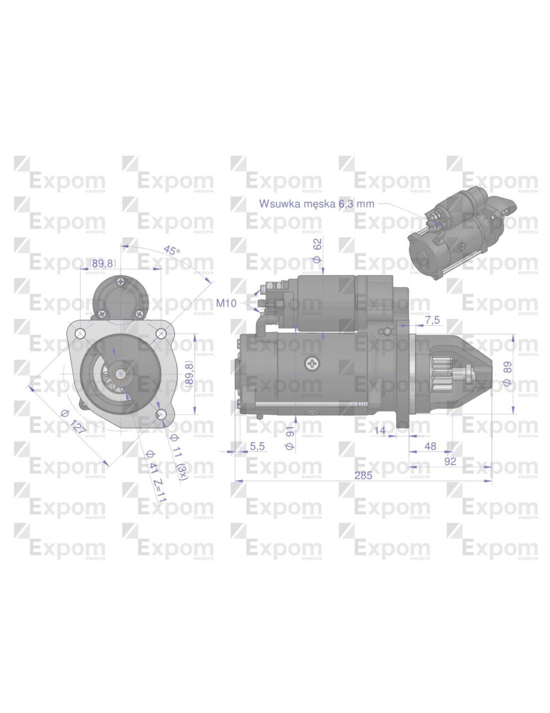 ROZRUSZNIK ZETOR 12V 11Z EXPOM 
Rozrusznik typ Iskra AZE4230 EXPOM eu
Indeks MS235EX
pasuje C-360  r11a
9142722,6...