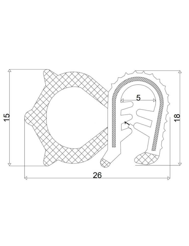 USZCZELKA SZYBY / DRZWI ZBROJONA
 T29
Uszczelka na listwę drzwi. grubość 1-4 mm T-29 (sprzedawane po 25)
Indeks TD...