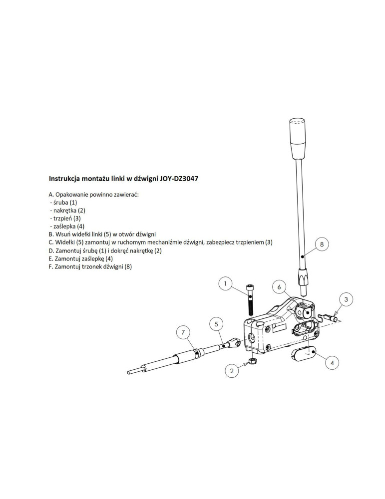 DŹWIGNIA ROZDZIELACZA STER-LINKA
Indemar   techrol HS04-037


Dźwignia 3047 do sterowania rozdzielaczem hydraulic...