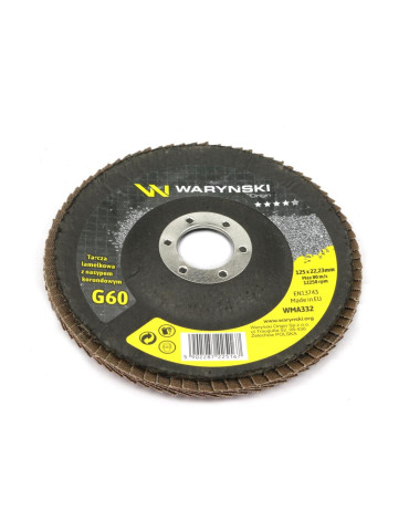 TARCZA LAMELKOWA 125MM GR60
Tarcza do szlifierki 125 mm lamelkowa z elektrokorundem GR60 (sprzedawana po 10 szt.) Wa...