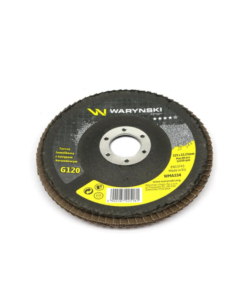 TARCZA LAMELKOWA 125MM GR120
Tarcza do szlifierki 125 mm lamelkowa z elektrokorundem GR120 (sprzedawana po 10 szt.)...