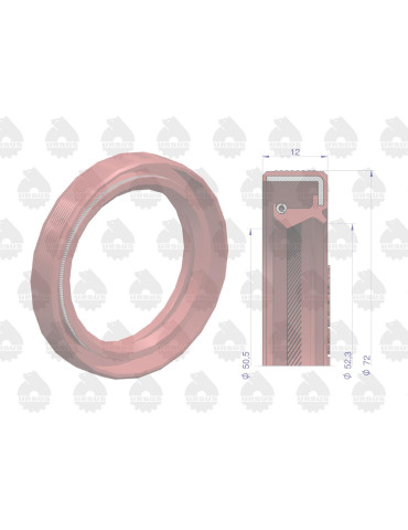 52X72X12 SIMMERING PRZÓD C385 OEM
89002903FU
Pierścień uszczelniający uszczelniacz wału korbowego przedni 974240 52... 2