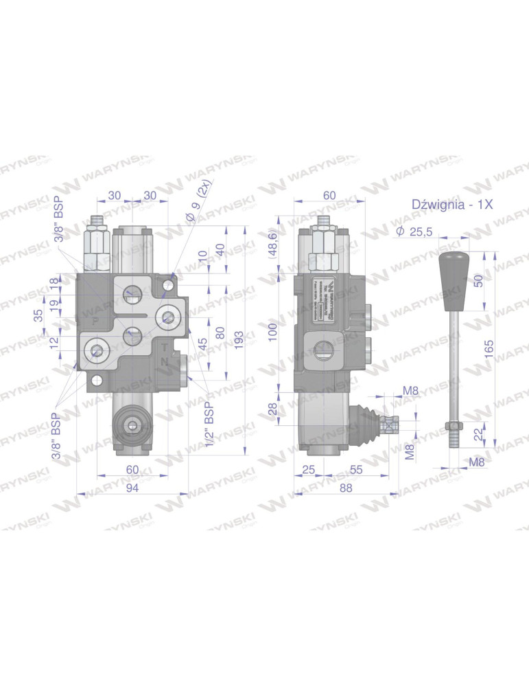 ROZDZIELACZ HYDRAUL.1-SEKC 40L ZATR
W-ROZ40L/1Z
z zatrzaskiem