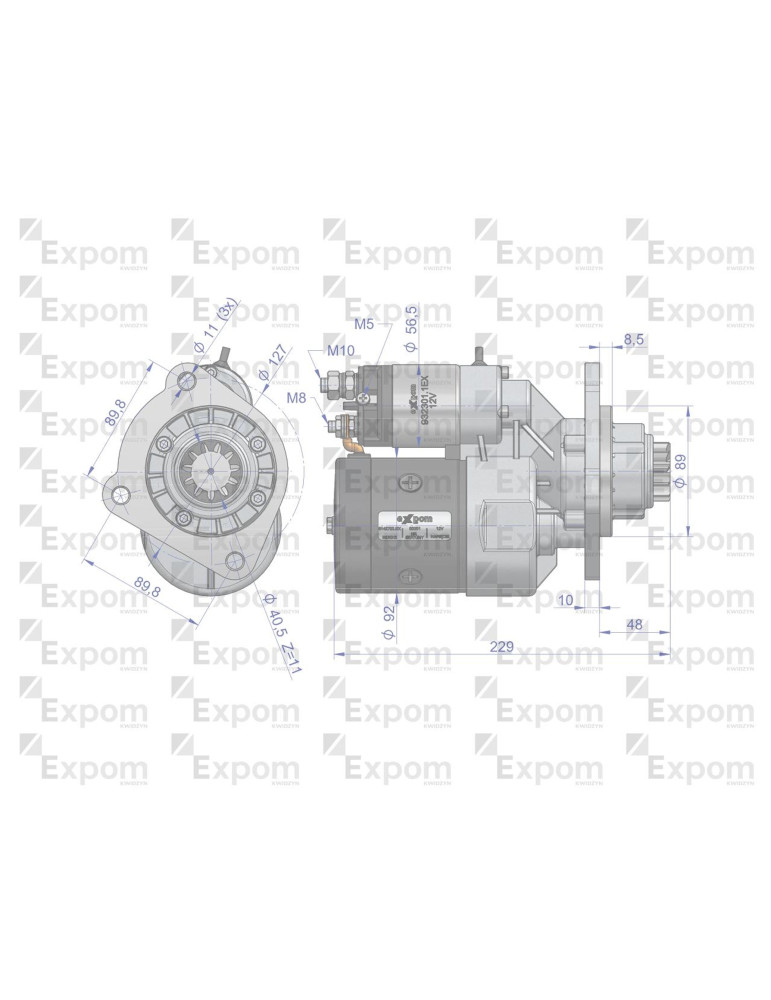 ROZRUSZNIK R11A Z REDUKTOR expom
Rozrusznik z reduktorem typu Magneton C-330/C-360/Zetor 9142722 Blue Line EXPOM KWI...