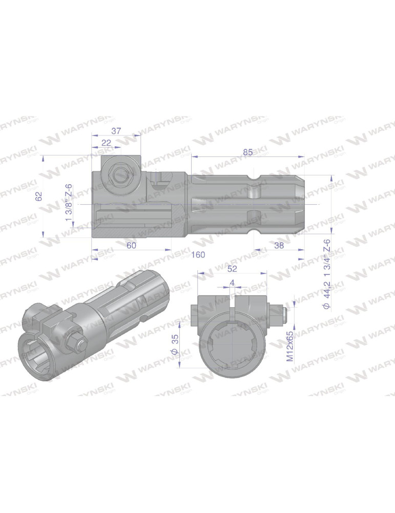 REDUKCJA WOM W2466121 3/8"6Z-1 3/4" 6 Z
Redukcja adapter na śrubę 1 3/8" 6 wpustów na wałek 1 3/4" 6 wpustów WARYŃSK...