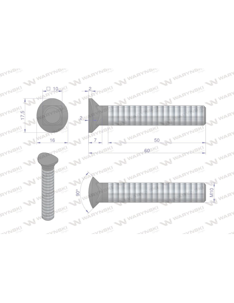 ŚRUBA M10X60 LEMIESZOWA PÓŁOKR.
Indeks W-243881060
Śruba kpl. redliczkowa półokrągła M10x60 mm kl. 8.8 Waryński ( s...