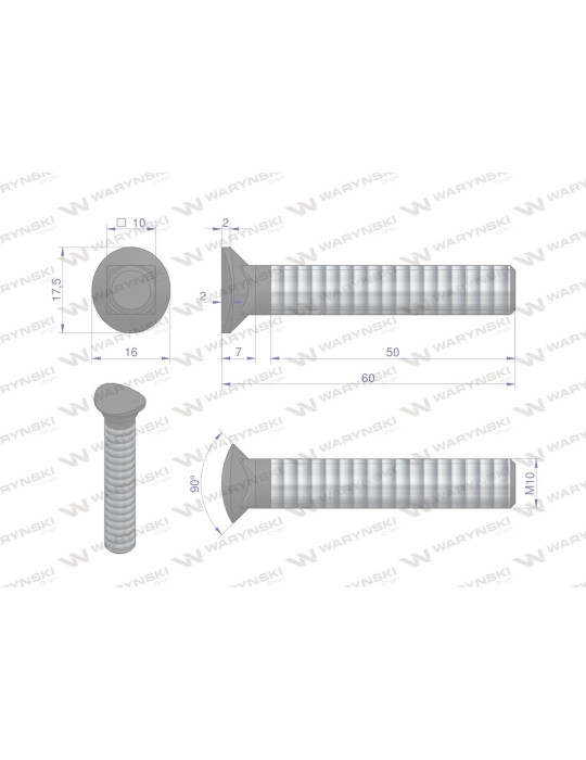ŚRUBA M10X60 LEMIESZOWA PÓŁOKR.
Indeks W-243881060
Śruba kpl. redliczkowa półokrągła M10x60 mm kl. 8.8 Waryński ( s...