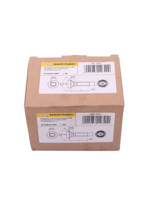 ŚRUBA M14X40 10.9 LEMIESZ DIN608
Śruba kpl. płużna podsadzana D 608 M14x40 mm kl.10.9 Waryński ( sprzedawane po 10 )...