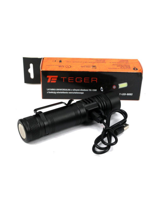 LATARKA UNIWERSALNA LED COB 400LM

Latarka uniwersalna diody LED typu T6 COB aku 1200 mAh ładowany USB 400 lm Teger...