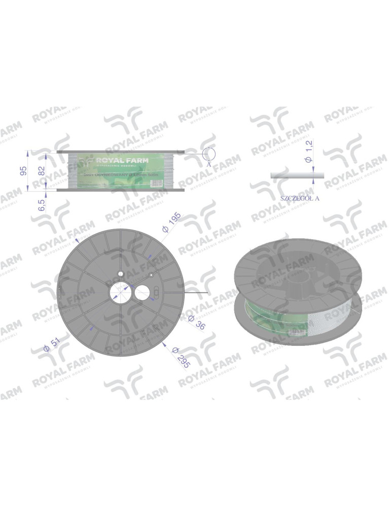 DRUT OGRODZ.500M OCYNKOWANY ROYAL FARM
Drut (szpula) do pastucha 500m ocynkowany fi 1.2 mm ROYAL FARM RM-105010018
...