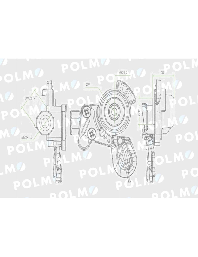 ZŁĄCZE PNEUMAT TWARDE WZÓR WABCO
4248014022P
instalacje jednoobwodowe

Złącze przewodów powietrza bez zaworu C-33...