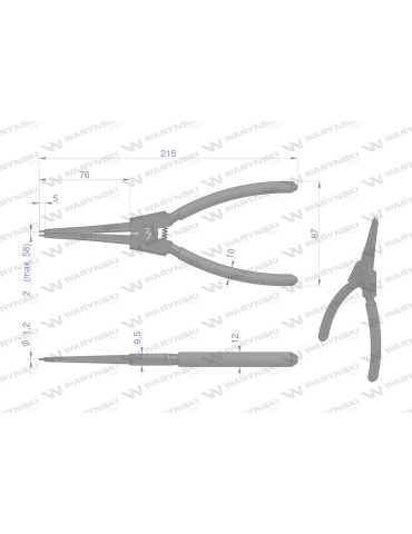 SZCZYPCE OSADCZE 8" ZEWN. WMP141
WMP141
Specjalistyczne szczypce z długimi szczękami do pierścieni osadczych 8" zew... 2