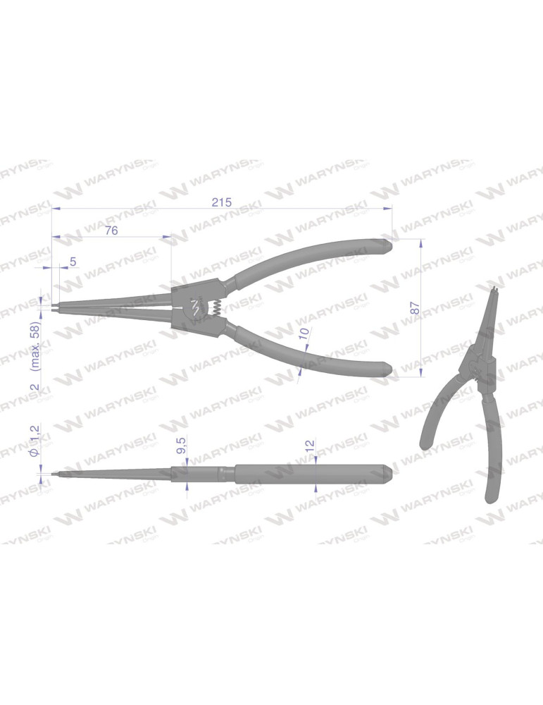 SZCZYPCE OSADCZE 8" ZEWN. WMP141
WMP141
Specjalistyczne szczypce z długimi szczękami do pierścieni osadczych 8" zew...