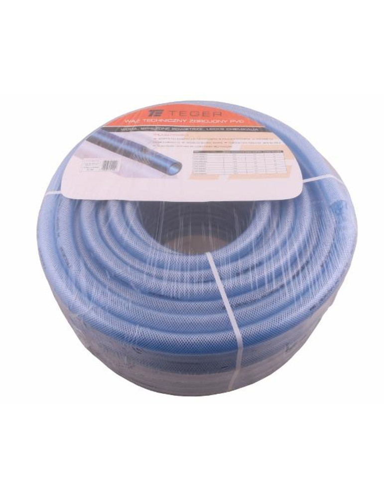 WĄŻ PCV FI 10 17BAR* 
Wąż techniczny zbrojony PVC 10X2.5 17bar TEGER (sprzedawane po 50m)
Indeks T-PVC-DN10X2.5
T-...