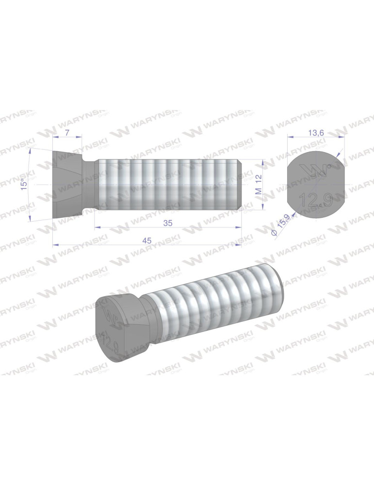 ŚRUBA M12X45DŁUTO ŁEB 7MM+NAK 12.9
Indeks W-712121245
Śruba kpl. płużna oval z dwóch stron ścięta M12x45 mm kl.12.9...