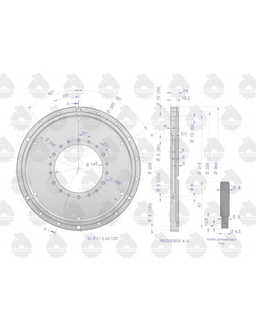 POKRYWA SPRZĘGŁA C-360/C- 330
Z KOŁKAMI PROWADZĄCYMI
46411220 SPRZ
mocująca łapki 2