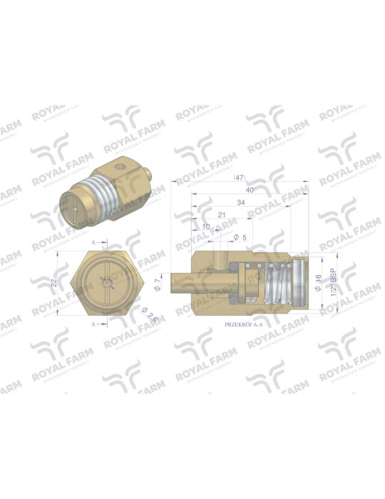 ZAWÓR POIDŁA  MISKOWEGO 1/2"
Zawór kompletny poidła RF-20908105 ROYAL FARM ( sprzedawane po 5 )
ZAWÓR POIDŁA FARMA
...