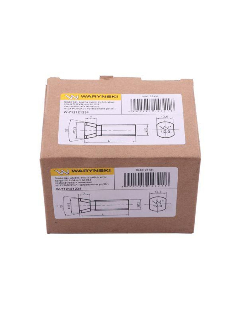 ŚRUBA M12X38 DŁUTO ŁEB 7MM+NAKR  12.9
W-712121238
Śruba kpl. płużna oval z dwóch stron ścięta M12x38 mm kl.12.9 zas...
