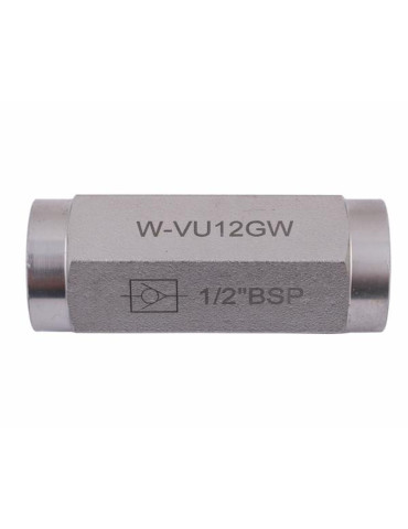 ZAWÓR ZWROTNY HYDRAULICZNY 1/2"BSp
Zawór zwrotny W-VU12GW 1/2"BSP Waryński
Indeks W-VU12GW
Max.ciśnienie pracy: 50... 2