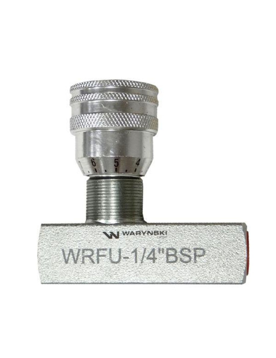 ZAWÓR DŁAWIĄCO-ZWROTNY 1/4"
WRFU-1/4BSP
Dławienie działa tylko w jednym kierunku. W kierunku przeciwnym wbudowany z...