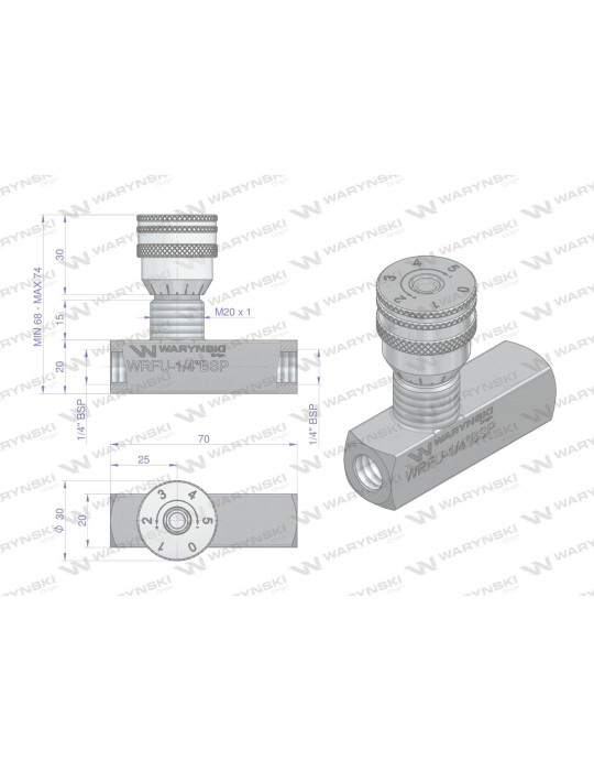 ZAWÓR DŁAWIĄCO-ZWROTNY 1/4"
WRFU-1/4BSP
Dławienie działa tylko w jednym kierunku. W kierunku przeciwnym wbudowany z...