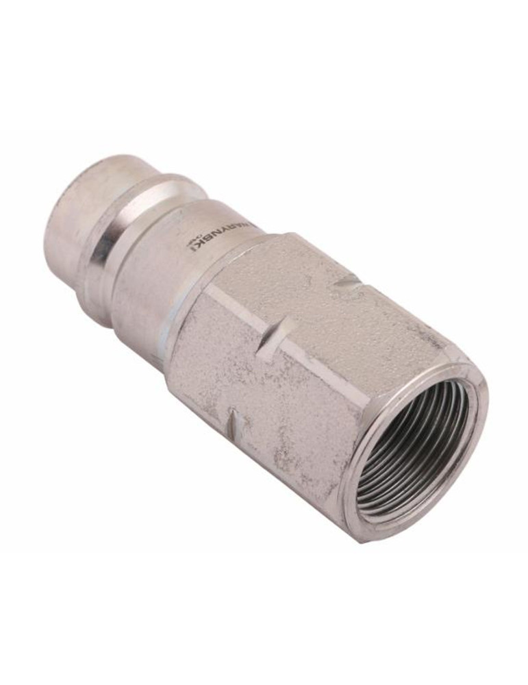 Zawór euro wtyka M22x1.5
Szybkozłącze hydrauliczne wtyczka z eliminatorem ciśnienia M22x1.5 gwint wew. EURO (ISO 724...