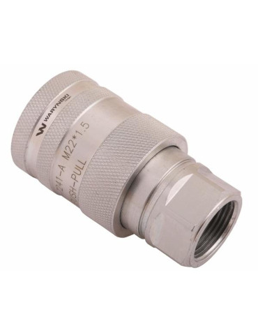 ZAWÓR EURO GNIAZDO M22 G WEWNĘTRZNY
Szybkozłącze hydrauliczne gniazdo z eliminatorem ciśnienia M22x1.5 gwint wew. EU... 2