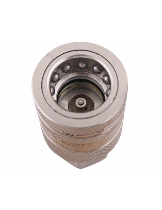 ZAWÓR EURO GNIAZDO M22 G WEWNĘTRZNY
Szybkozłącze hydrauliczne gniazdo z eliminatorem ciśnienia M22x1.5 gwint wew. EU...