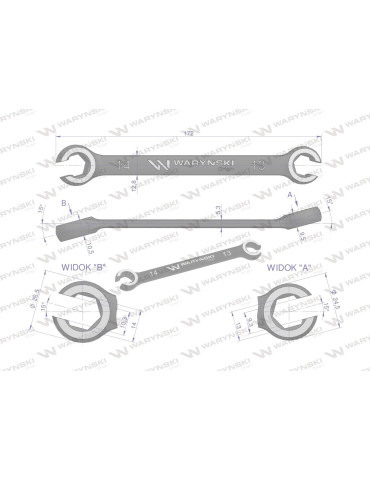 KLUCZ PŁASKO-OCZKOWY OTWARTY 13X14mm Waryński
WMK132
 2